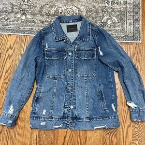 Blank NYC Distressed Denim Jean Jacket M